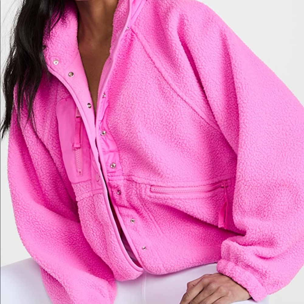 Free People Movement Hit The Slopes Fleece Jacket in Living Magenta